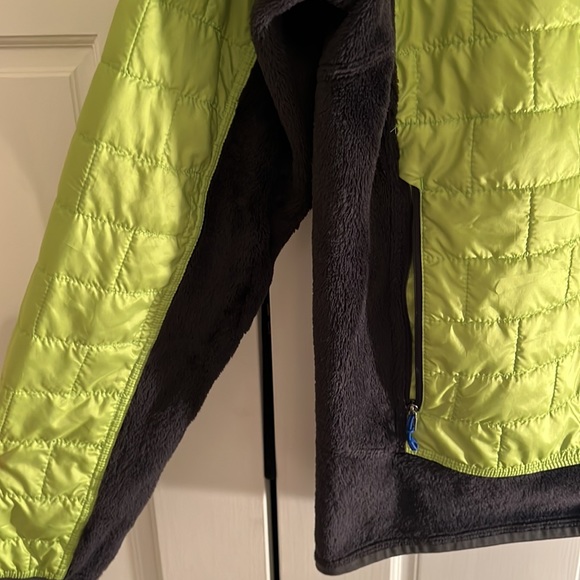 PATAGONIA Nano Puff Hybrid Polartec Primaloft Jacket Zip Men's XL Green Navy - Picture 3 of 5